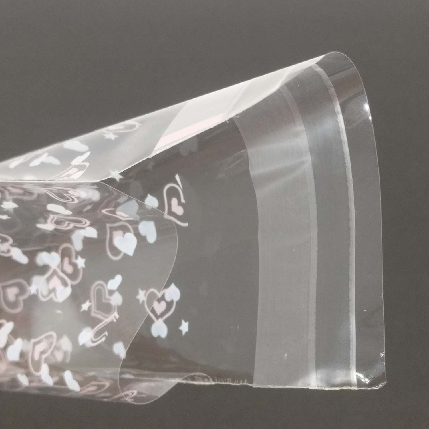 Jewelry Earring Display Packing Flower Printed Covers 10x7cm (4x2.75 inch) Rectangle Transparent Color (Pack of 95-100 pieces)