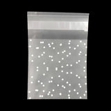 Frosted Self Adhesive BOPP Covers 8x5.5 CM With 5.5x5.5 CM Inside (1 Pack, 95-100 PCs) Polka Dots Transparent For Cookie Chocolates Jewellery Gifts