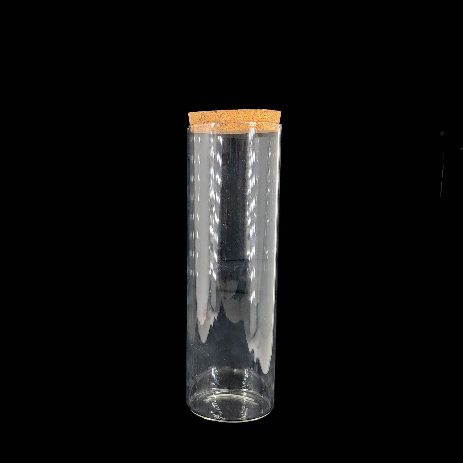 Glass Dome Cloche Cover Containers 1000 ML 25x7.5 CM (1 Piece) Bottles Bell Jars With Cork Lid For Gifts Decoration Plants Storage [jefs-pack-boxnsupp-00122-m10]