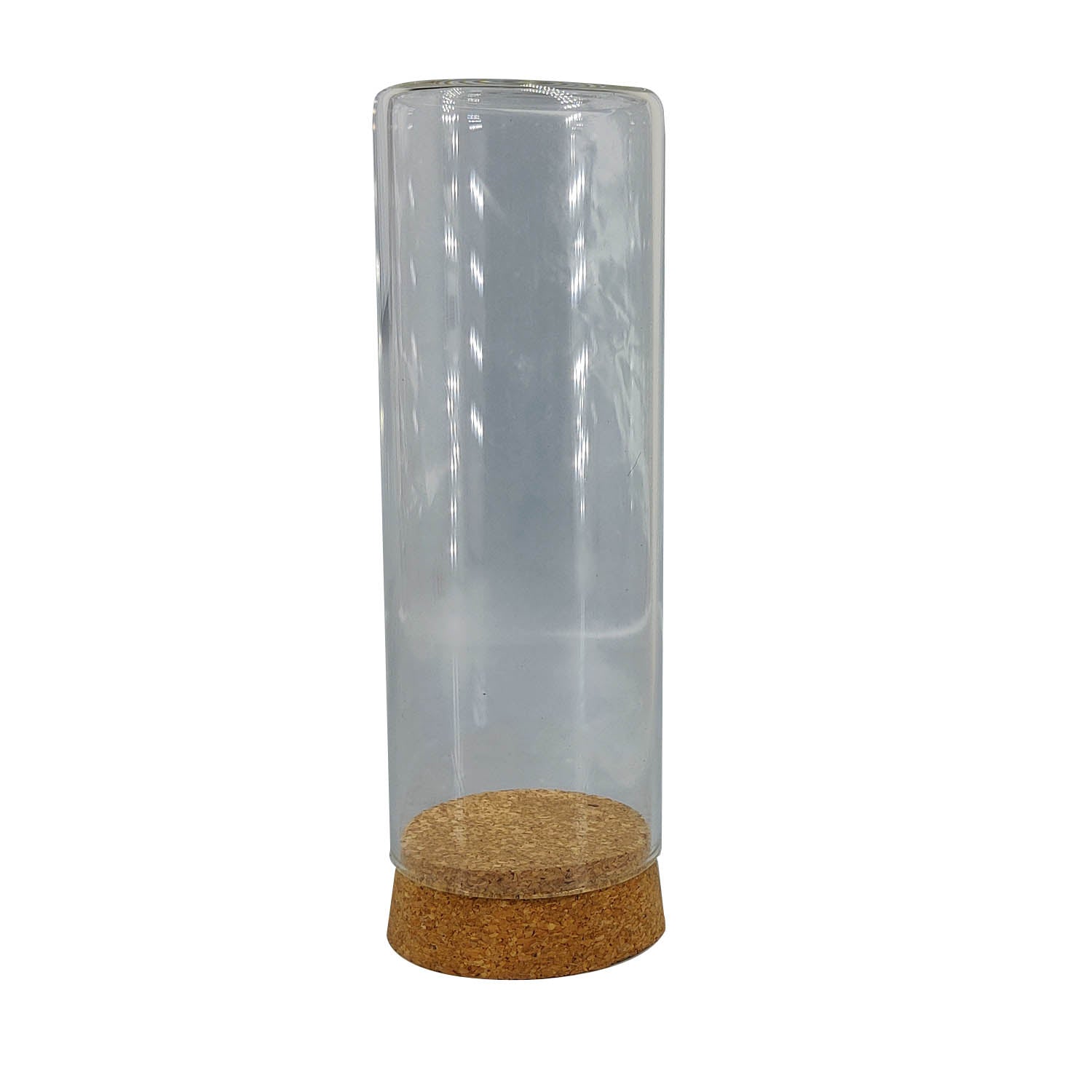 Glass Dome Cloche Cover Containers 250 ML 15x5 CM (1 Piece) Bottles Bell Jars With Cork Lid For Gifts Decoration Plants Storage [jefs-pack-boxnsupp-00122-m13]