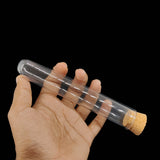 Glass Dome Cloche Cover Containers 60 ML 15x2.5 CM (3 Pieces) Bottles Tube Vials With Cork Lid For Gifts Decoration Crafts Storage [jefs-pack-boxnsupp-00122-m14]