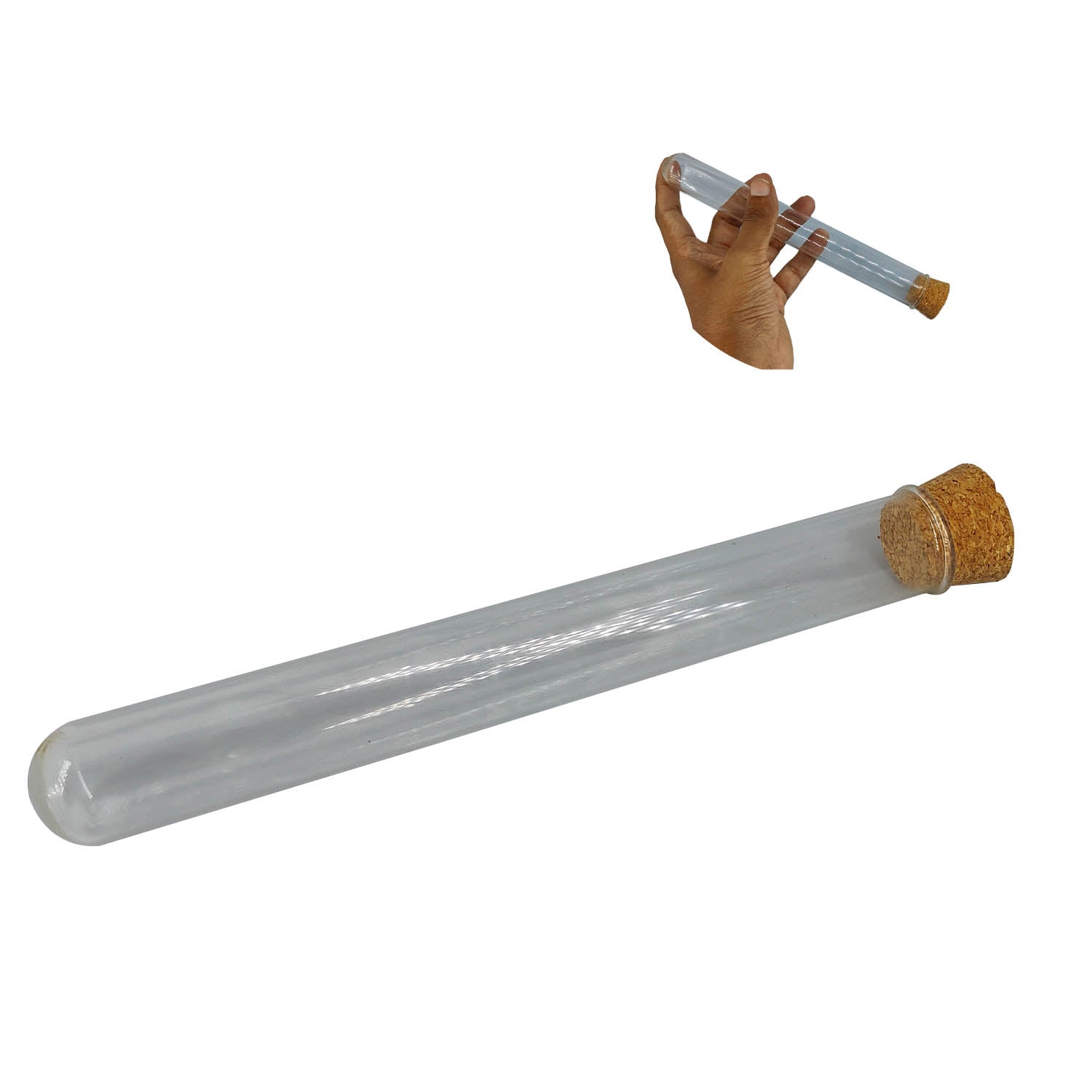 Glass Dome Cloche Cover Containers 100 ML 20x2.5 CM (3 Pieces) Bottles Tube Vials With Cork Lid For Gifts Decoration Crafts Storage [jefs-pack-boxnsupp-00122-m15]