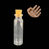 Glass Dome Cloche Cover Containers 20 ML 7.5x1.75 CM (3 Pieces) Bottles Vials Jars With Cork Lid For Gifts Decoration Crafts Storage [jefs-pack-boxnsupp-00122-m17]