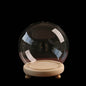 Glass Dome Cloche Cover Containers 6 Inch / 15 CM (1 Piece) Jars With Wooden Base Lid For Gifts Decoration Crafts Storage Bakery Food Display [jefs-pack-boxnsupp-00122-m20]