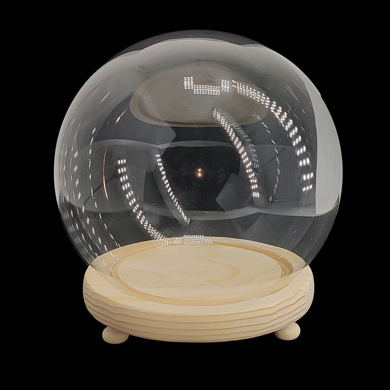 Glass Dome Cloche Cover Containers 6 Inch / 15 CM (1 Piece) Jars With Wooden Base Lid For Gifts Decoration Crafts Storage Bakery Food Display [jefs-pack-boxnsupp-00122-m20]