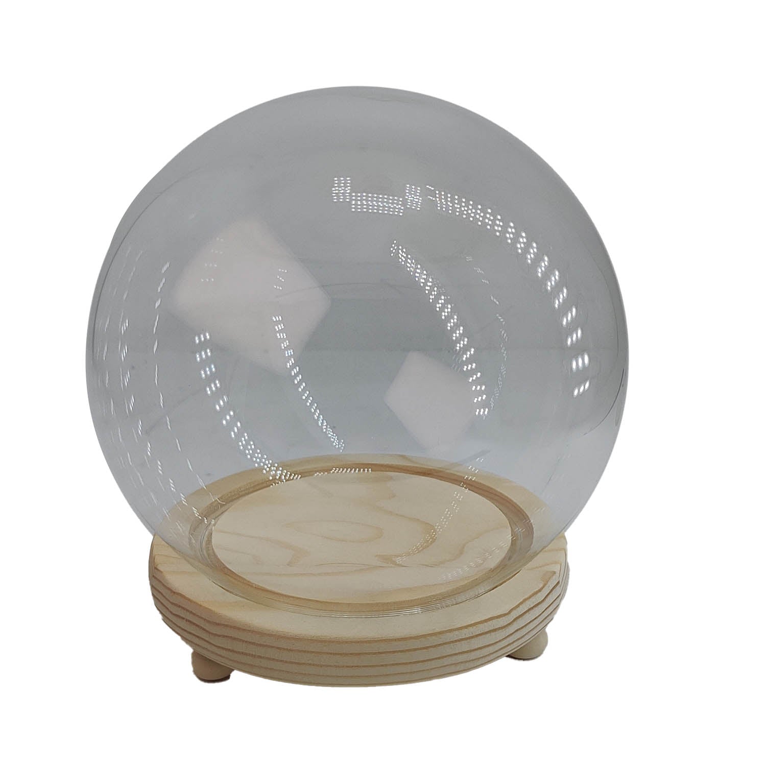 Glass Dome Cloche Cover Containers 6 Inch / 15 CM (1 Piece) Jars With Wooden Base Lid For Gifts Decoration Crafts Storage Bakery Food Display [jefs-pack-boxnsupp-00122-m20]