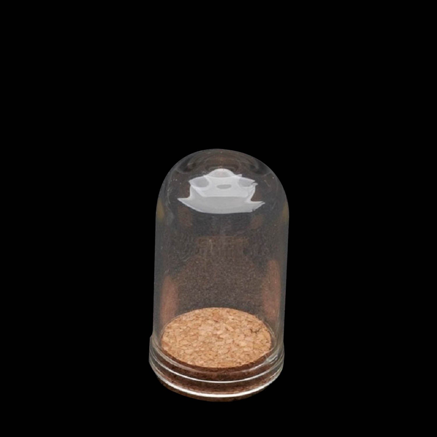 Glass Dome Cloche Cover Containers 4.4x2.5 CM (5 Pieces) Bottles Bell Jars With Cork Lid For Gifts Decoration Plants Crafts [jefs-pack-boxnsupp-00122-m3]