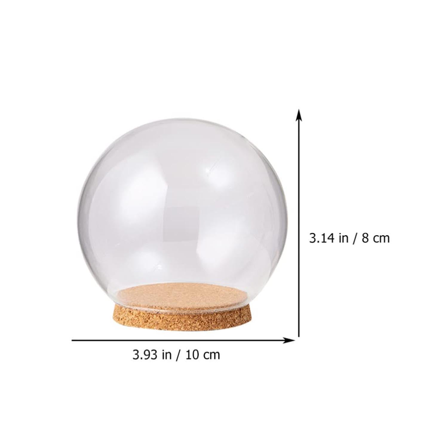 Glass Dome Cloche Cover Containers 10 CM (1 Piece) Bottles Bell Jars With Cork Lid For Gifts Decoration Plants Crafts