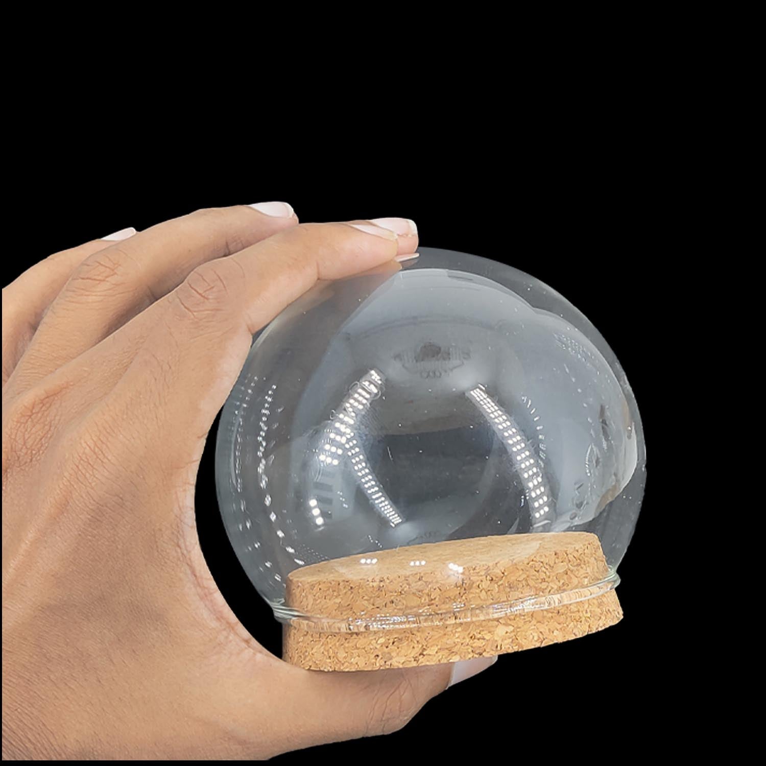 Glass Dome Cloche Cover Containers 10 CM (1 Piece) Bottles Bell Jars With Cork Lid For Gifts Decoration Plants Crafts