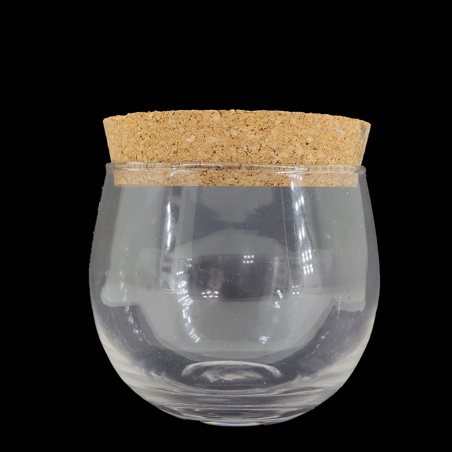 Glass Dome Cloche Jars Containers 200 ML Capacity (1 Piece) 3.75 Inch Bottles Bell Jars With Cork Lid For Storage Gifts Decoration Plants [jefs-pack-boxnsupp-00122-m7]