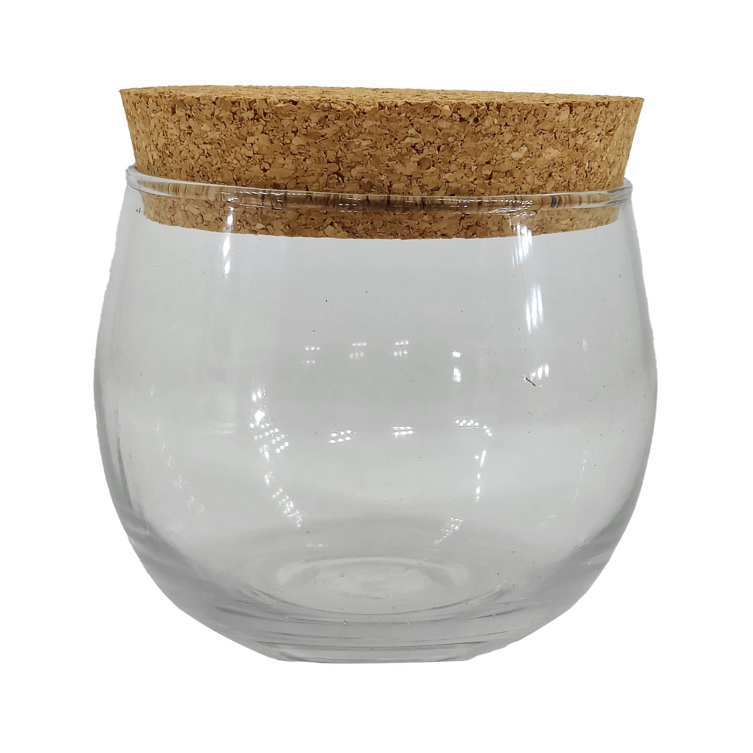 Glass Dome Cloche Jars Containers 200 ML Capacity (1 Piece) 3.75 Inch Bottles Bell Jars With Cork Lid For Storage Gifts Decoration Plants [jefs-pack-boxnsupp-00122-m7]