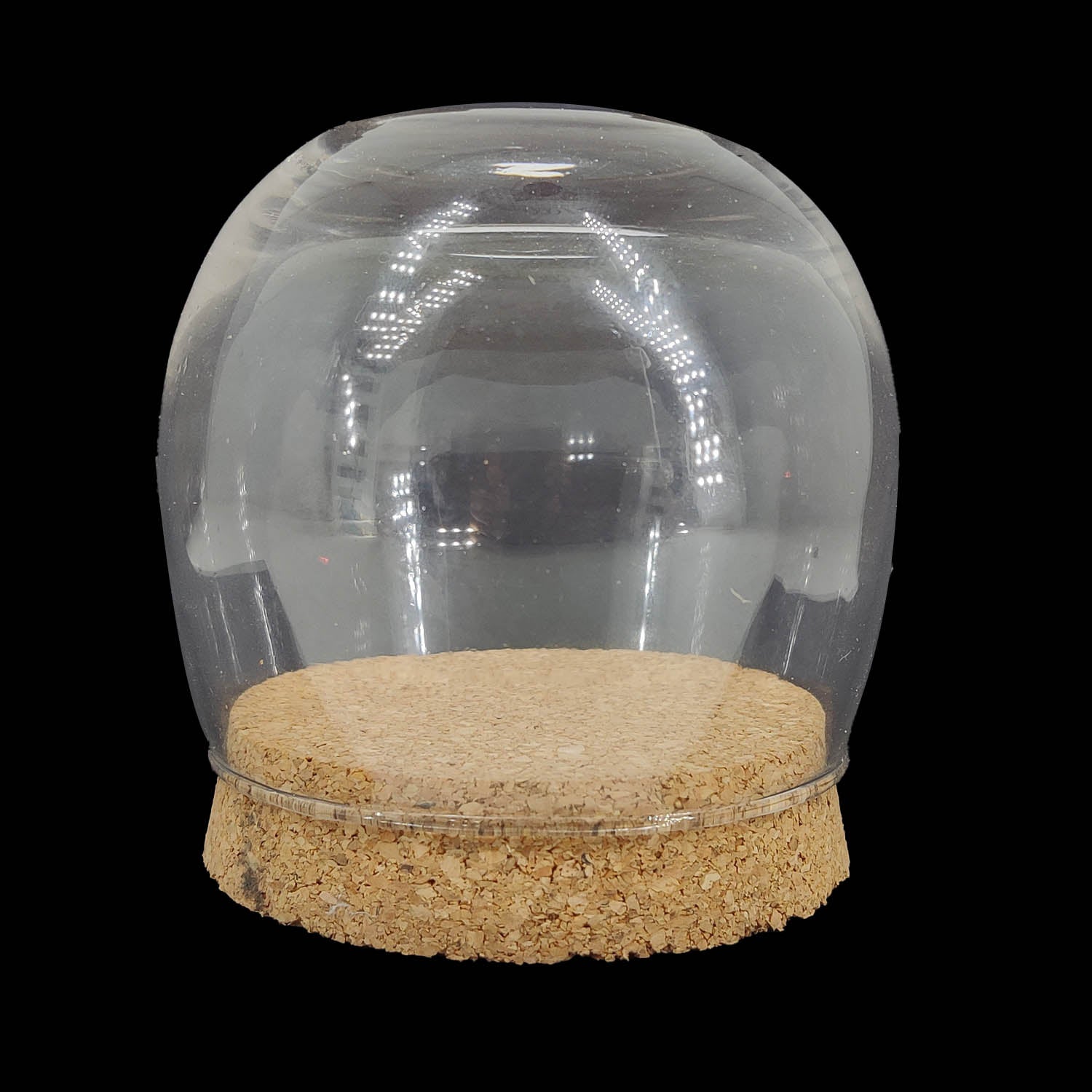 Glass Dome Cloche Jars Containers 200 ML Capacity (1 Piece) 3.75 Inch Bottles Bell Jars With Cork Lid For Storage Gifts Decoration Plants [jefs-pack-boxnsupp-00122-m7]