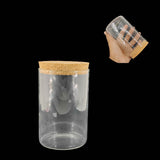 Glass Dome Cloche Cover Containers 500 ML 11.5x8 CM (1 Piece) Bottles Bell Jars With Cork Lid For Gifts Decoration Plants Storage [jefs-pack-boxnsupp-00122-m8]