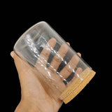 Glass Dome Cloche Cover Containers 500 ML 11.5x8 CM (1 Piece) Bottles Bell Jars With Cork Lid For Gifts Decoration Plants Storage [jefs-pack-boxnsupp-00122-m8]
