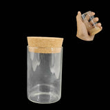 Glass Dome Cloche Cover Containers 100 ML 7.5x4.5 CM (1 Piece) Bottles Bell Jars With Cork Lid For Gifts Decoration Plants Storage [jefs-pack-boxnsupp-00122-m9]