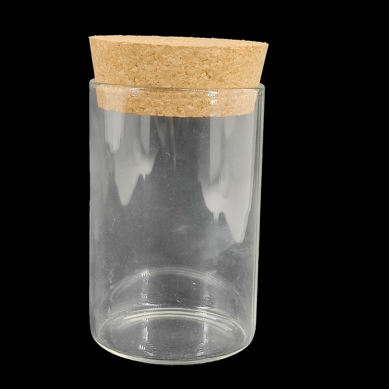 Glass Dome Cloche Cover Containers 100 ML 7.5x4.5 CM (1 Piece) Bottles Bell Jars With Cork Lid For Gifts Decoration Plants Storage [jefs-pack-boxnsupp-00122-m9]