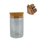 Glass Dome Cloche Cover Containers 100 ML 7.5x4.5 CM (1 Piece) Bottles Bell Jars With Cork Lid For Gifts Decoration Plants Storage [jefs-pack-boxnsupp-00122-m9]