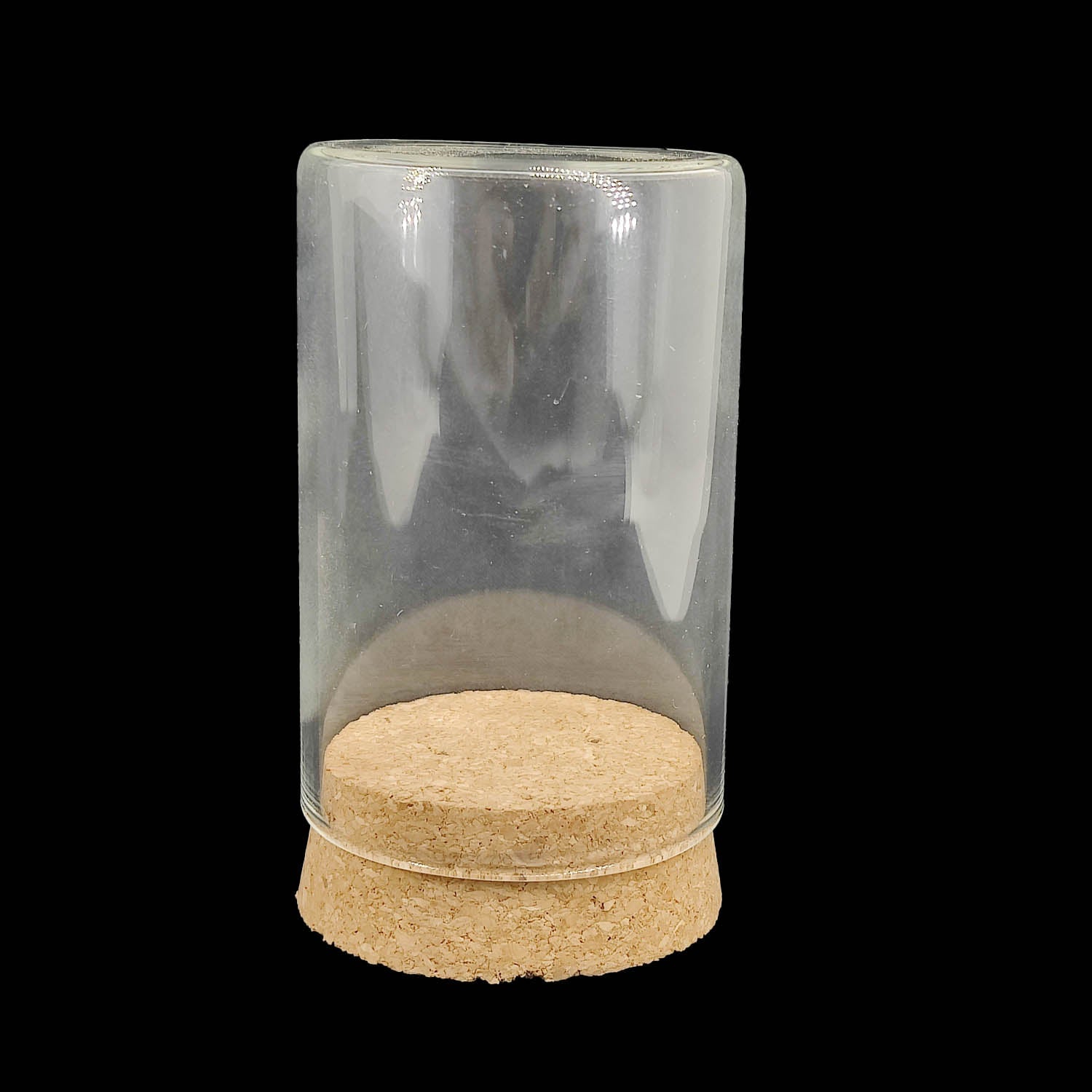 Glass Dome Cloche Cover Containers 100 ML 7.5x4.5 CM (1 Piece) Bottles Bell Jars With Cork Lid For Gifts Decoration Plants Storage [jefs-pack-boxnsupp-00122-m9]