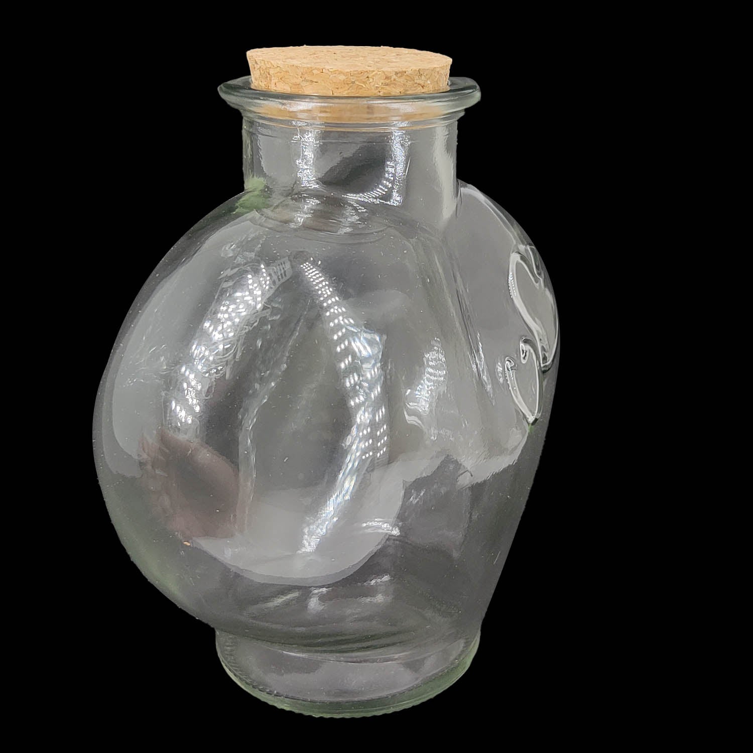 Heart Shape Glass Bottles 14x14 CM (1 Piece) Capacity 650 ML With Cork Lid Stoppers For Crafts Decoration Storage Gifts Transparent Jar Container