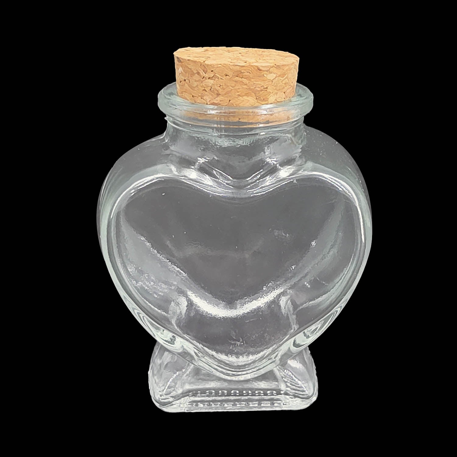 Heart Shape Glass Bottles 6x7.5 CM (1 Piece) Capacity 80 ML With Cork Lid Stoppers For Crafts Decoration Storage Gifts Transparent Jar Container