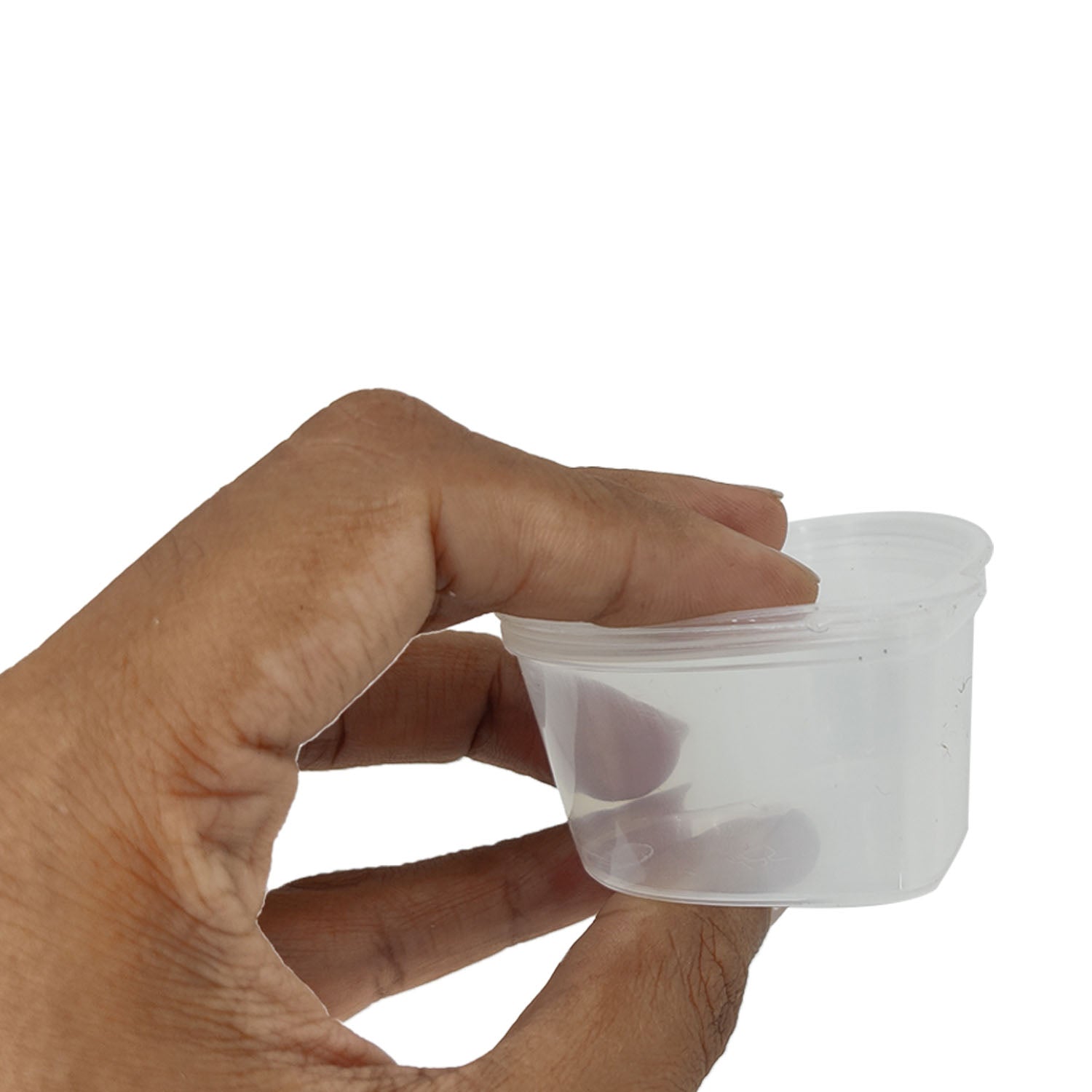 Small Polypropylene PP Plastic Containers (Pack of 10, Capacity 45 ML) 5.5x4.5x3 CM Heart With Lid For Ketchup Sauce Jam Cream Gifts Storage