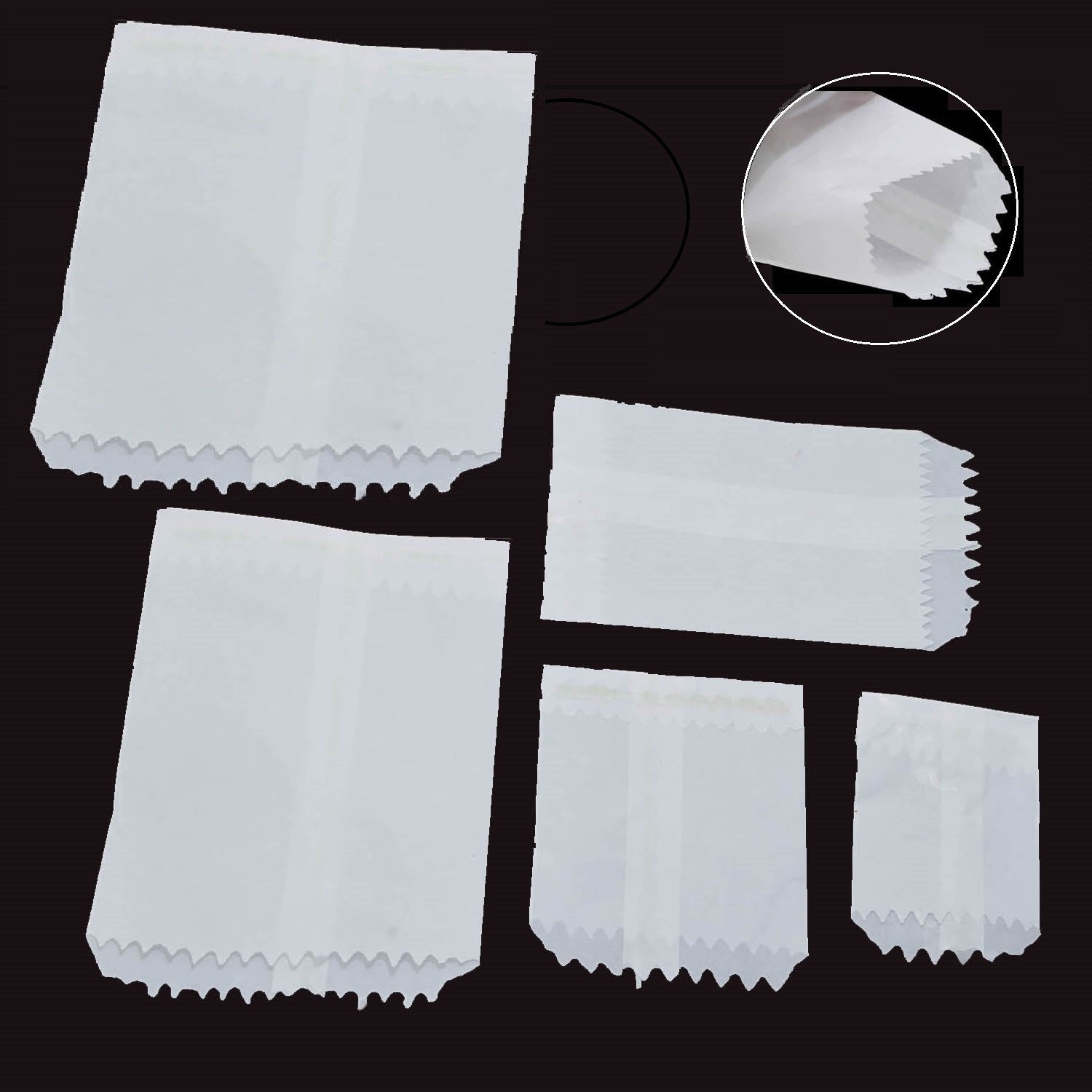 Customized Butter Paper Covers 40 GSM Printed Multipurpose Glassine Packing Pouches White Slightly Oil Grease Proof Food Grade