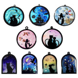 Acrylic Pendant Bezel Blanks (10 Pieces) 3 to 4.5 CM Range Mixed Animal Shapes Bases Black For Resin Jewellery Making DIY Crafts [jefs-pndt-gnrl-00003-combo4]