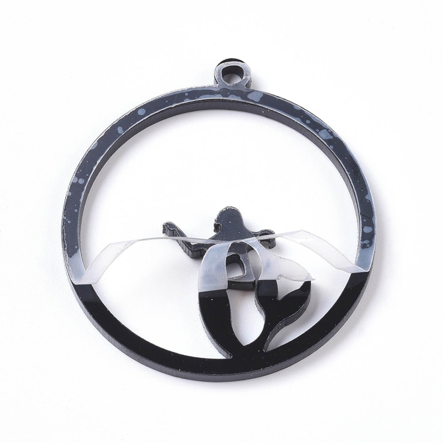 Acrylic Pendant Bezel Blanks (10 Pieces) 3 to 4.5 CM Range Mixed Animal Shapes Bases Black For Resin Jewellery Making DIY Crafts [jefs-pndt-gnrl-00003-combo4]