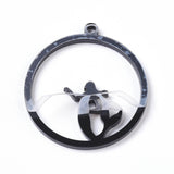 Acrylic Pendant Bezel Blanks (10 Pieces) 3 to 4.5 CM Range Mixed Animal Shapes Bases Black For Resin Jewellery Making DIY Crafts [jefs-pndt-gnrl-00003-combo4]