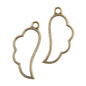 Metal Alloy Pendant Bezel Blanks (2 Pieces) 36x17x3.5 MM Wing Bases Antique Bronze Color For Resin Jewellery Making DIY Crafts Key Chains