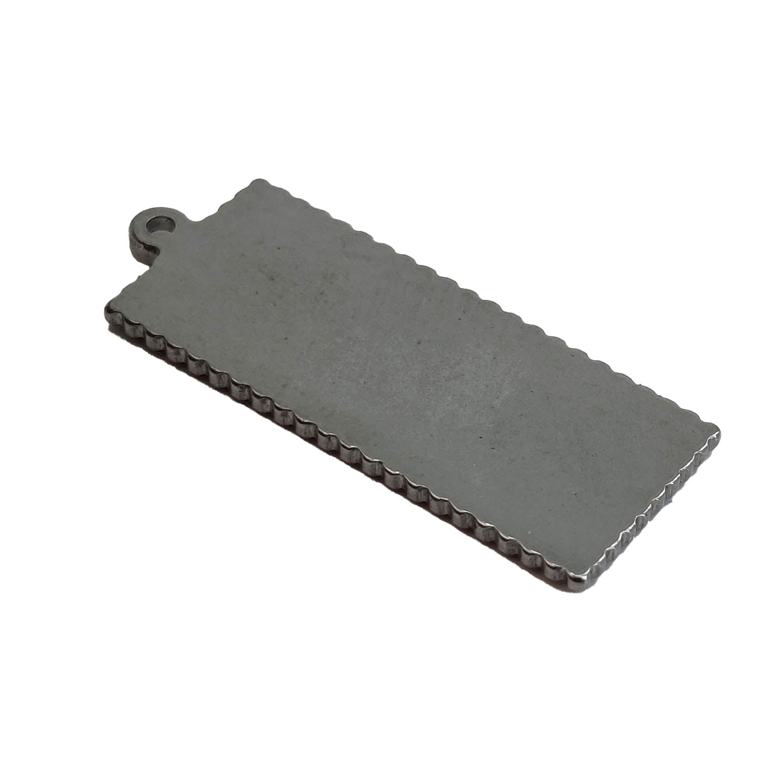 304 Stainless Steel Cabohon Pendant Base (1 Piece) 38x15 MM Inside 30x10 MM Tarnish Resistant Silver Color Rectangle Base Holder For Jewellery Making [jefs-pndt-gnrl-00006-m1]