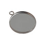 304 Stainless Steel Cabohon Pendant Base (2 Pieces) 30x27 MM Inside 25 MM Tarnish Resistant Silver Color Round Base Holder For Jewellery Making [jefs-pndt-gnrl-00006-m4]
