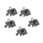 Mini Pendants Evil Eye Alloy Charms 21x14x4 MM (5 Mixed Shapes) Animal Bird Antique Silver Color For DIY Bracelets Jewellery Making