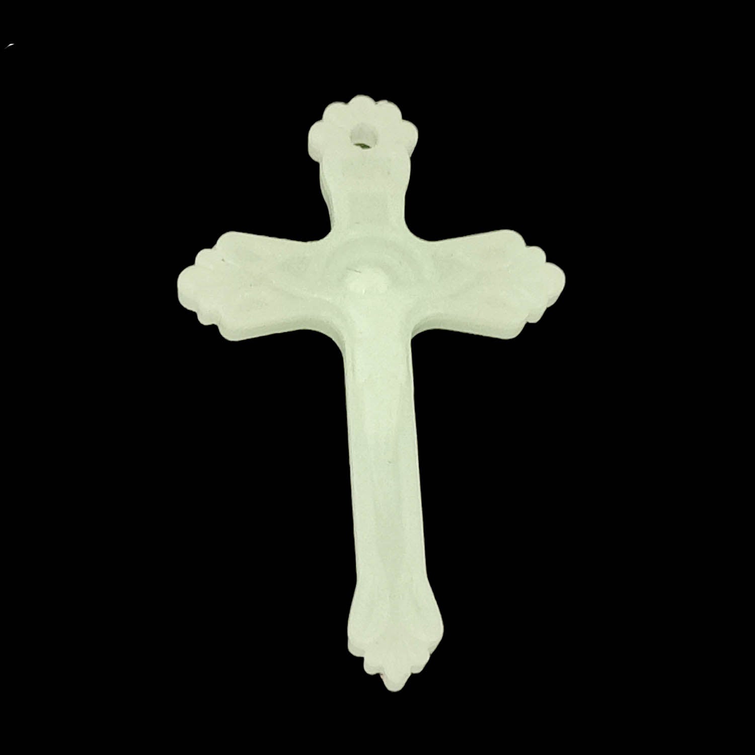Acrylic Glow In The Dark Mini Pendants 39x24x4 MM (10 Pieces) Cross Charms Grey Radium For Jewellery Making Keychains Bracelets Gifts Decorations