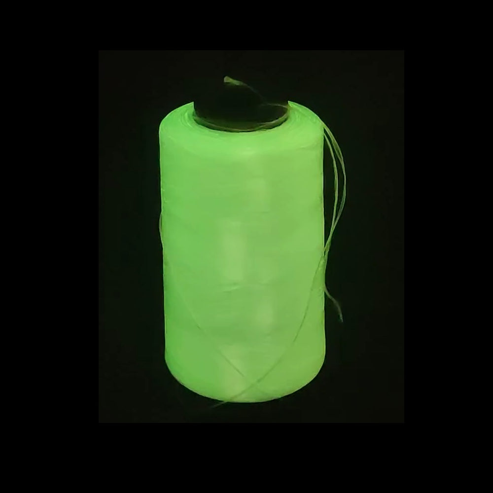 300-Denier Thick Glow In The Dark Luminous FDY Yarns (1 Roll x 100 Grams, 4300+ Meters) Polyester Mixed For Knitting, Embroidery, Garments, DIY Crafts [jefs-stringlace-00016-m1]
