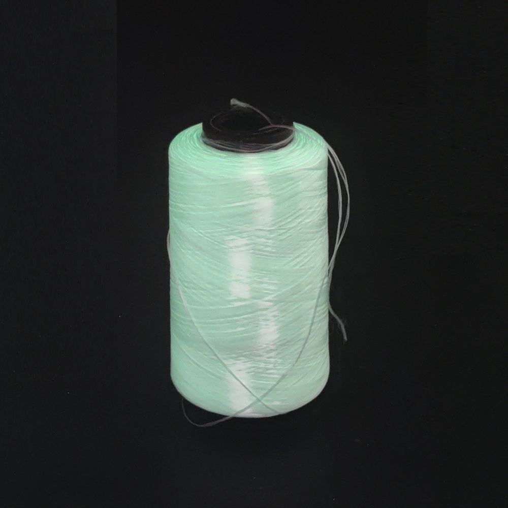 300-Denier Thick Glow In The Dark Luminous FDY Yarns (1 Roll x 100 Grams, 4300+ Meters) Polyester Mixed For Knitting, Embroidery, Garments, DIY Crafts [jefs-stringlace-00016-m1]