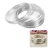 Tarnish Resistant 304-Stainless Steel Memory Bracelets Wires (1 Roll, 2.75 Meter) 60mm 22 Gauge 0.5mm Thickness - Bangle Size 2.6 Silver Color