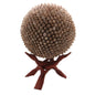 Handmade Sea Shell Crafts Ball With Stand For Decoration Aquarium Gift Memoir Round Brown 20 CM (1 Piece) [ac-artifctcrfts-00006-m7]
