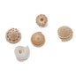 Sea Shell Supplies Chakra For Crafts Decoration Aquarium Mixed Size Approx 4 to 5 cm Long With 3 to 4 CM Width Range Round Brown White (Pack of 10 pieces) [ac-artifctcrfts-00011-m1]