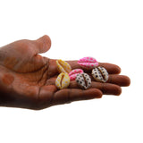 Sea Shells Dot Printed Cowrie For Aquarium Fish Tank Crafts Decoration Games Mixed Size 2 to 2.5 CM Long With Width 1.3 to 1.7 CM Oval [Assorted Color Mix] (Pack of 20 grams, 12 Pieces) [ac-artifctcrfts-00023-mix]