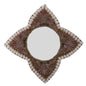 Handcrafted Sea Shell Crafts Wall Mirror Gifts Home Decoration Rhombus 41x40x2 CM (1 Piece) [ac-artifctcrfts-00031-m2]