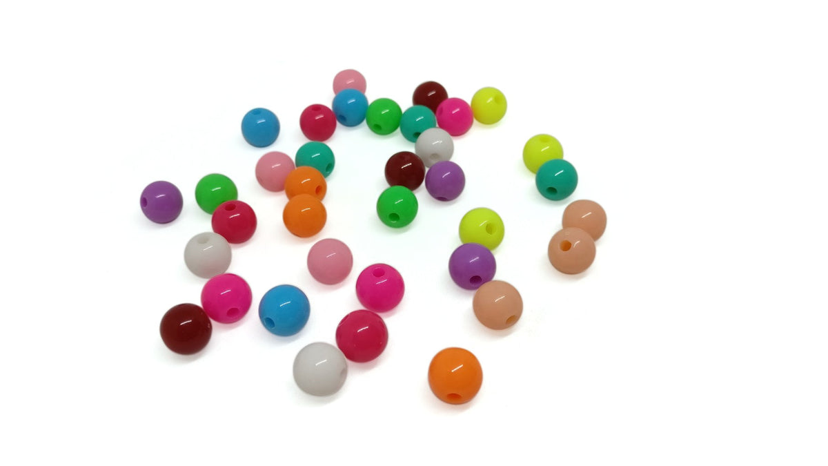 Plastic Beads 8mm Round Hole:2mm For Jewellery Making Crafts [ac-bds-00002]