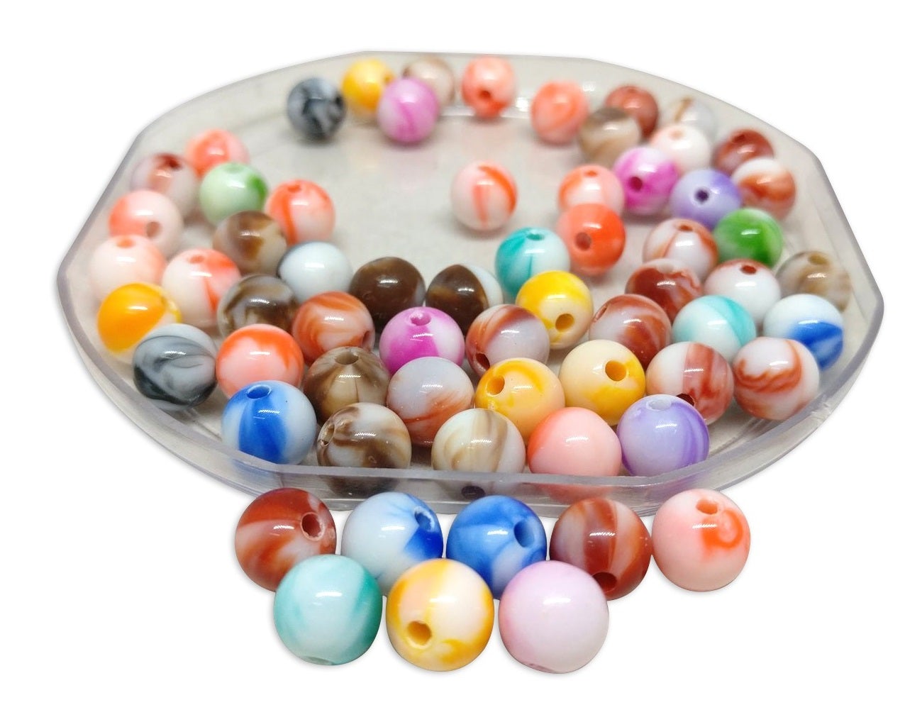 Painted Plastic Beads 12mm Round Hole:2mm For Jewellery Making Crafts [ac-bds-00015]