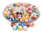 Painted Plastic Beads 12mm Round Hole:2mm For Jewellery Making Crafts [ac-bds-00015]