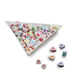 Plastic Beads 7x7x4xmm Alphabets Letters Hole:2mm Heart For Jewellery Bracelet Making Crafts [ac-bds-00025]