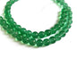 Crackle Glass Beads 8 MM Hole Size:1 MM Round Green For Jewellery Making (1 String, 100 Beads) [ac-bds-00032-m16]