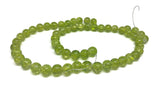 Crackle Glass Beads 8 MM Hole Size:1 MM Round  Light green For Jewellery Making (1 String, 100 Beads) [ac-bds-00032-m18]