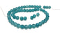 Crackle Glass Beads 8 MM Hole Size:1 MM Round Sea Blue For Jewellery Making (1 String, 100 Beads) [ac-bds-00032-m40]