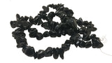 Synthetic Stone Beads Multi-Size (Range 8-17mm) 34inch long Chips Black (Sold as 1 string, 160 beads/string) [ac-bds-00039-m4]
