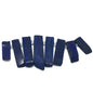 Assorted Stone Beads Graduated Multi-Size (Length 25mm to 50mm) Irregular Scrampled Rectangle Edges Lapis Blue (Sold as 1 string, 8 beads/string) [ac-bds-00040-m2]